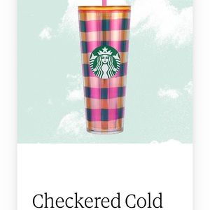Starbucks checkered tumbler 2023